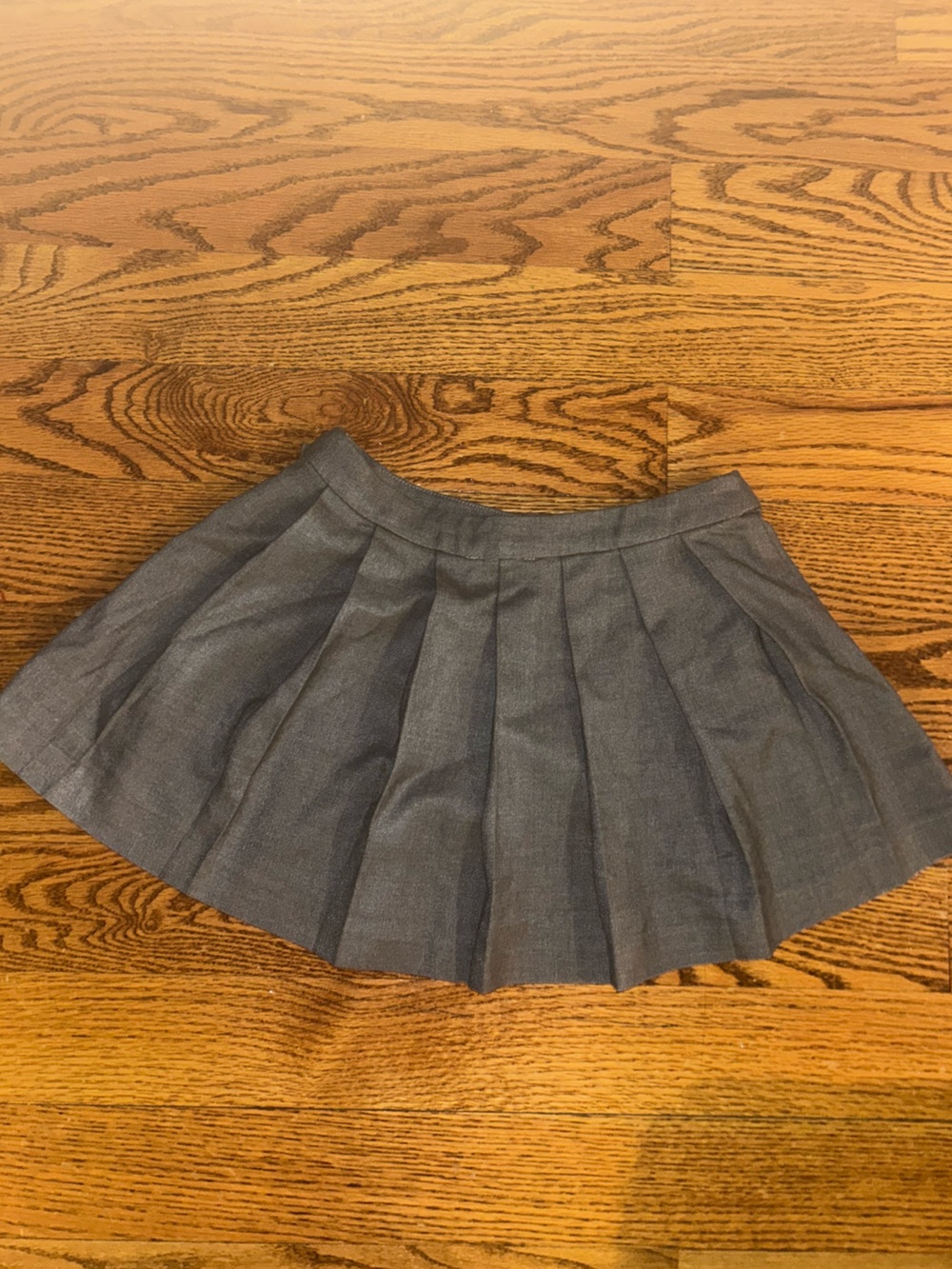 Garage Gray Pleated Skater Skirt